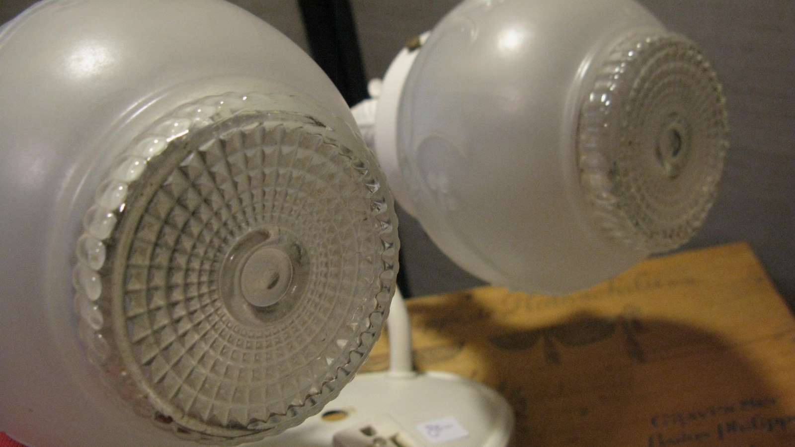 Excellent Art Deco Double Fixture with Plug and Original Globes