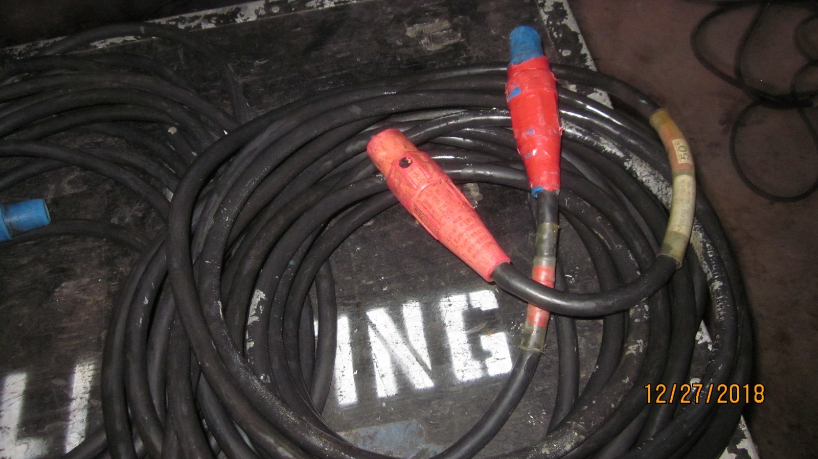 QTY 5 Cam to cam 2/0  Single Feeder Cables 50 ft each