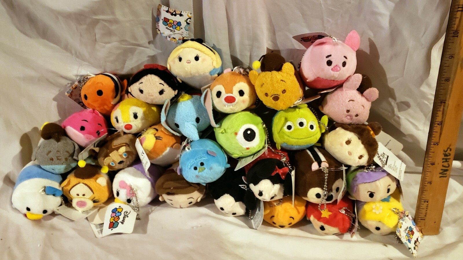 小物 Tsumtsum NEW TSUM TSUM KEYCHAIN PLUSH HUGE SET OF 28! JAPAN! FREE