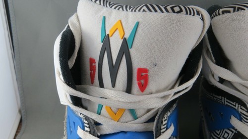 Adidas Originals Dikembe Mutombo 55 - 1993 Blue White HI Top Shoes - Size 16
