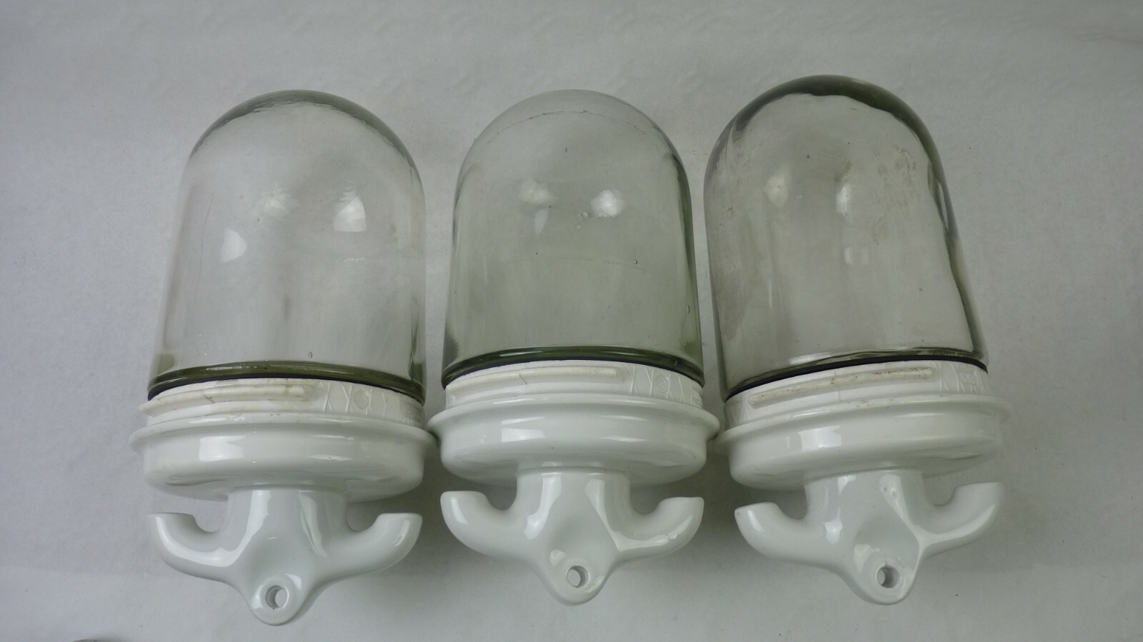 schöne alte XXL Glaskolbenlampe Echtglas Kellerlampe Hängelampe Hoflampe Ø 14 cm