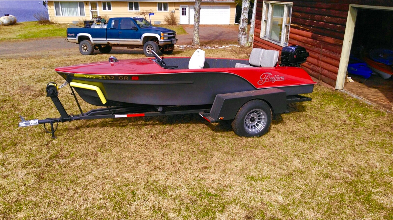 1957 Fleetform restored fiberglass speedboat