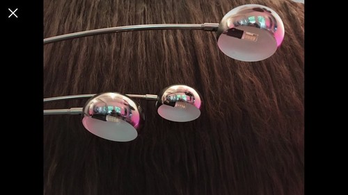 Mid Century Floor Lamp Tall Black Five 5 Arm Floor Light with Marble Base