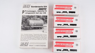 M+D H0 024 Güterwagen-Set Kesselwagen 4-tlg DB