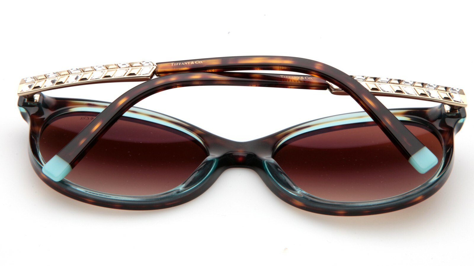 Pre-owned Tiffany & Co . Tf4175-b 8286/3b Havana Sunglasses 55-19-140mm Italy In Brown