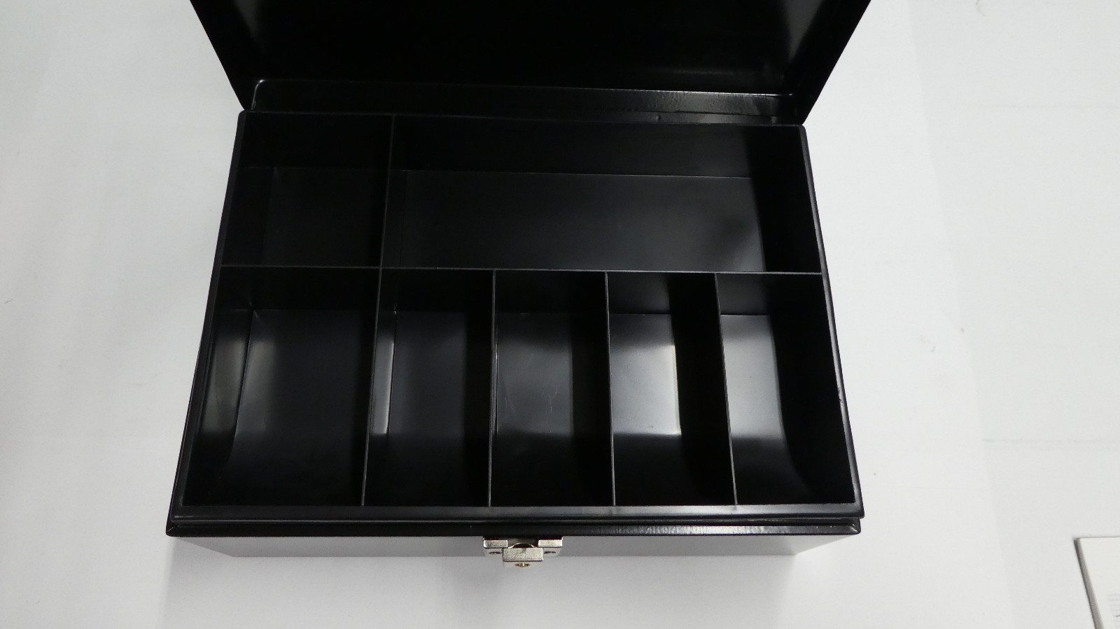 Master Key Lock Security Box. Metal Safe Cash Storage Money Coins Tray NO KEY.