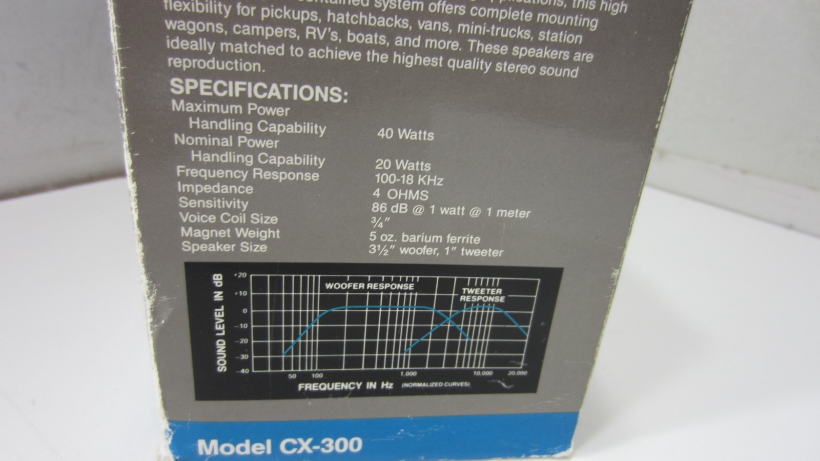 NOS Single Vintage Kraco Mini Surface Mount Speaker - CB HAM