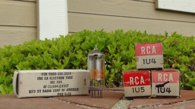1U4 x2 1U5 3V4 NOS/NIB RCA Tubes Zenith H500/600 Transoceanic-Free Ship the US