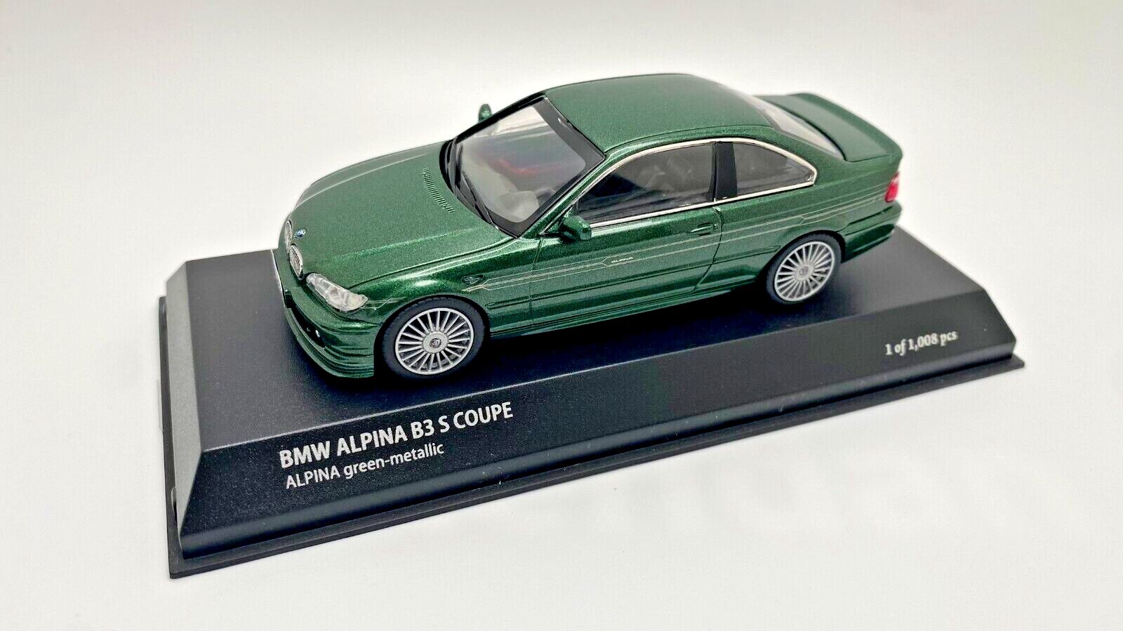BMW Alpina B3 S Coupe, 1:43 scale diecast model, Green, 03431GR, Kyosho BMW Alpina B3 S Coupe, 1:43 scale diecast model, Green, 03431GR, Kyosho