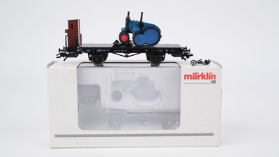 Märklin H0 46064 Flachwagen mit Traktor  H 10 der DB