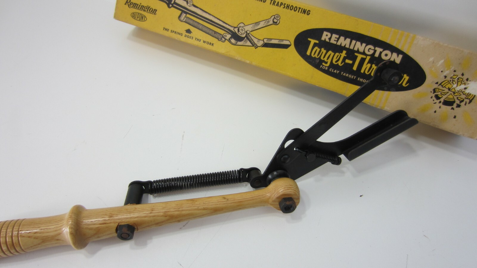 Vintage Remington Automatic Hand Trap Skeet Clay Pigeon Thrower Shooter w/Box