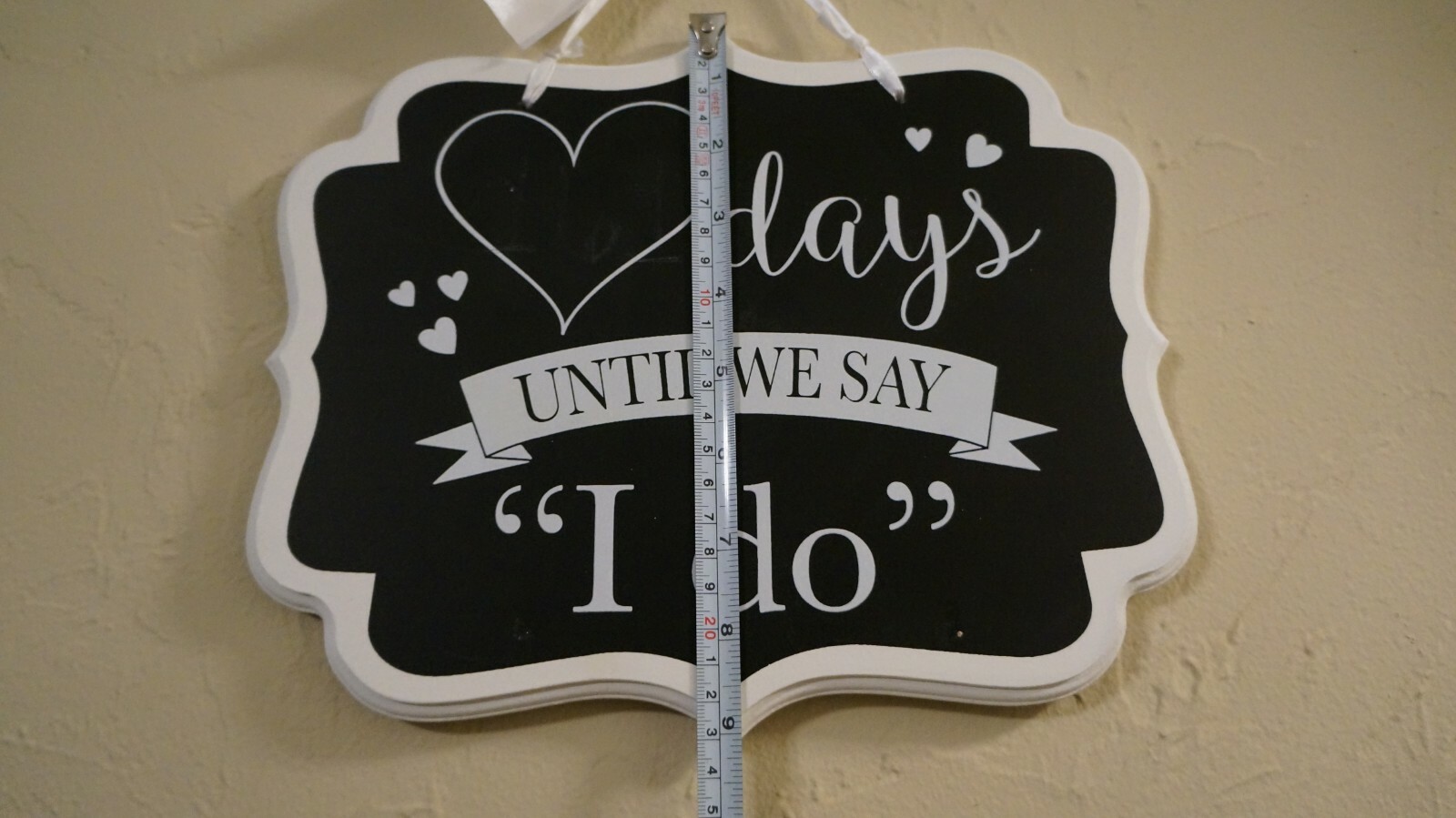 DAYS UNTIL WE SAY I DO Chalk Board-wedding Count Down 11