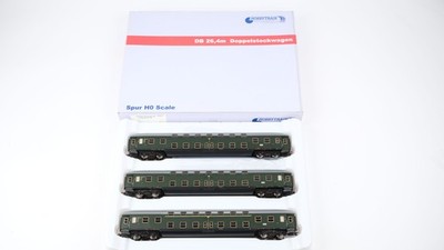 Hobbytrain H0 H42030 Set Doppelstockwagen Grün DB
