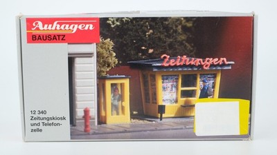 Auhagen H0 12340 Zeitungskiosk und Telefonzelle