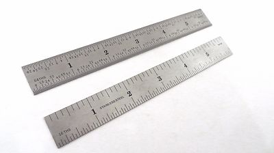 Taytools  6" Machinist Ruler / Rule Scale 4R (1/8, 1/16, 1/32, 1/64) Stainless