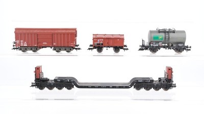 Fleischmann H0 Konvolut Tiefladewagen Schwenkdachwagen Kappdeckelwagen Kesselwag