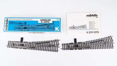 Märklin H0 2272 Schlanke Handweiche, links, 2 Stück