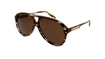 Pre-owned Gucci Gg1286s-003 Havana Havana Brown Sunglasses