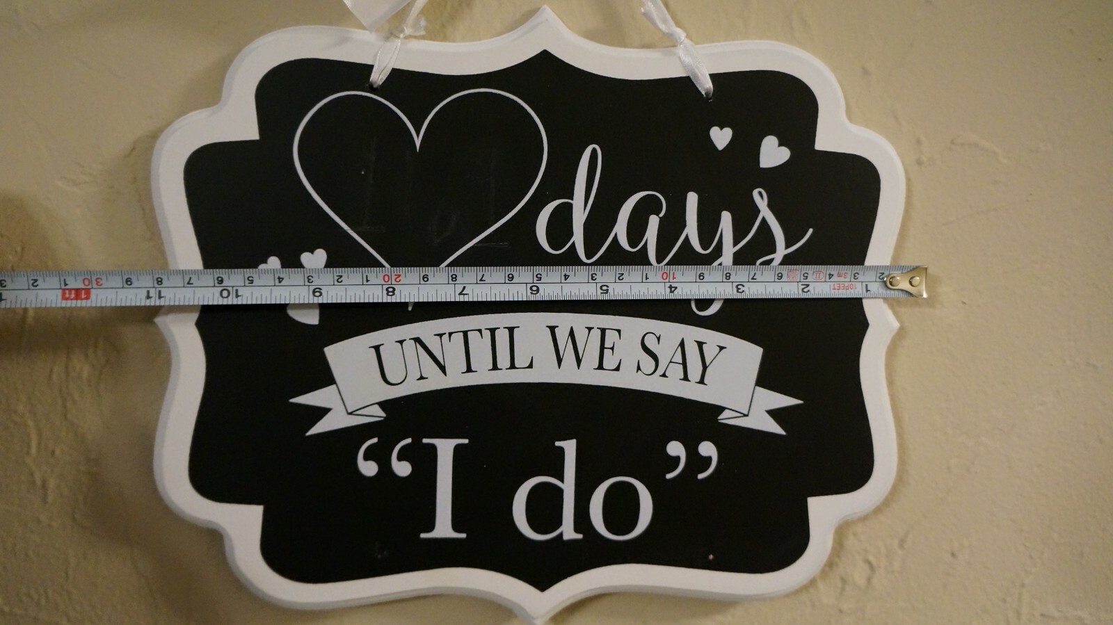 DAYS UNTIL WE SAY I DO Chalk Board-wedding Count Down 11