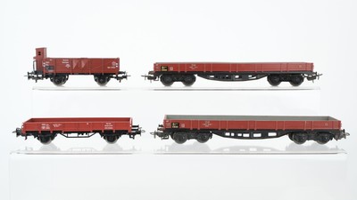 Märklin H0 Konvolut 2 Niederbordwagen 4-achsig, 1 Niederbordwagen, 1 Hochbordwag