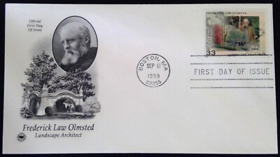 Scott 3338 FDC Frederick Law Olmsted Landscape Architect PCS Cachet