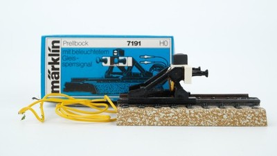 Märklin H0 7191 Prellbock mit beleuchtetem Gleissperrsignal (blaue VP)