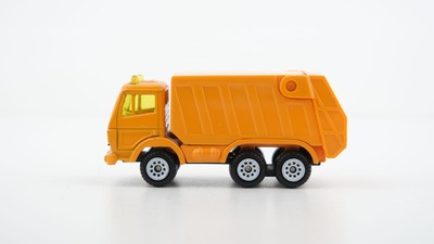 Siku 0827 Müllwagen oragne voll funktionsfähig sehr sauber