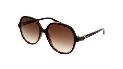 Pre-owned Cartier Ct0350s-002 Havana Sunglasses In Brown