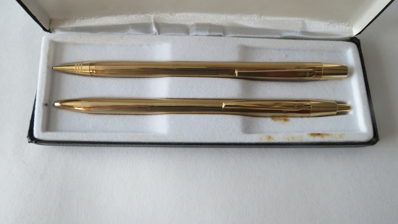 Vintage  Astramatic Bradley Gold Plated Pen and Pencil Set with Original Box