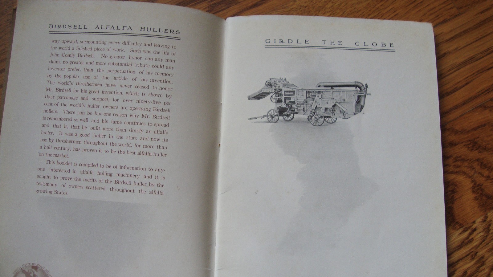 1900s Birdsell Advertising Amazing Litho Illutrated Book Alfalfa Huller Farming