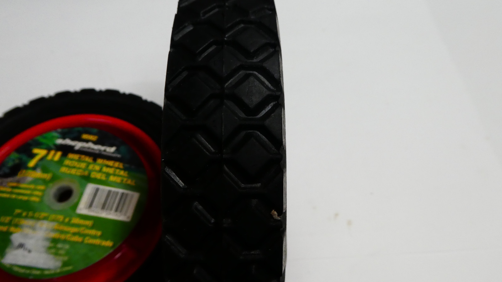 Shepherd Hardware 9592 7 Semi-Pneumatic Rubber Tire, Steel Hub Set of 2