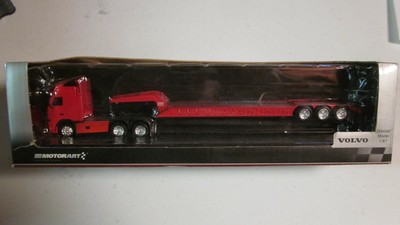 MotorArt 13383 1/87 scale VOLVO tractor and low-boy trailer red
