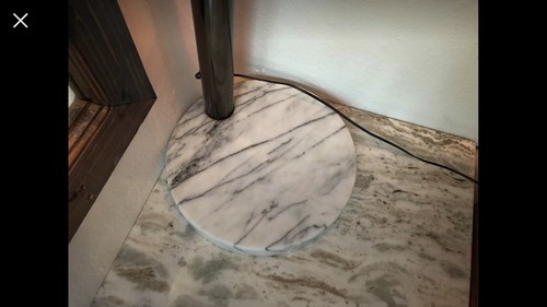 Mid Century Floor Lamp Tall Black Five 5 Arm Floor Light with Marble Base