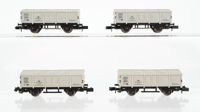 Arnold N Konvolut Güterwagen 4 x Klappdeckelwagen 