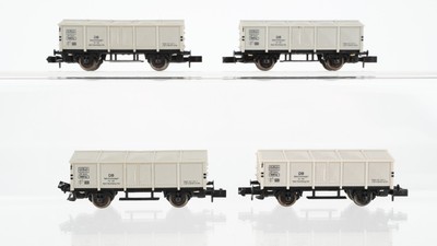 Arnold N Konvolut Güterwagen 4 x Klappdeckelwagen 