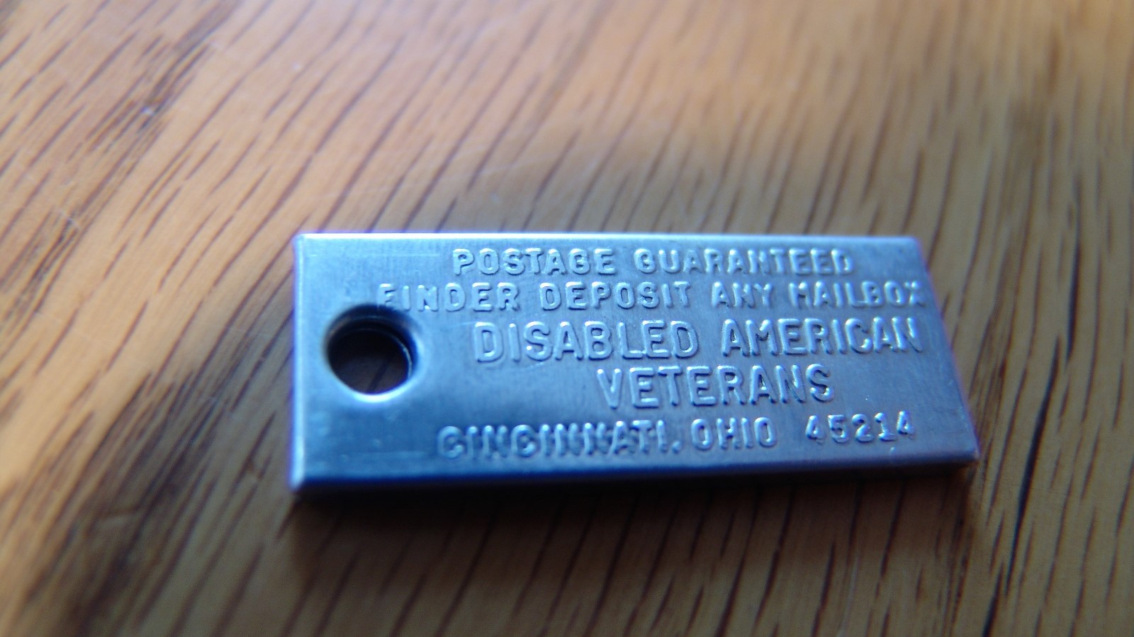 Vintage 1968 Minnesota Disabled American Veterans Mini License Plate  Keychain