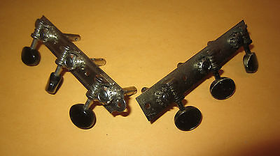 Vintage 1930's 1940's Gibson Open Back Guitar Tuners Black Buttons for J-35 J-45