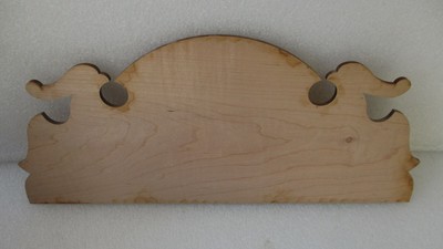 SCROLL STYLE MAPLE MIRROR CREST PEDIMENT NEW UNFINISHED