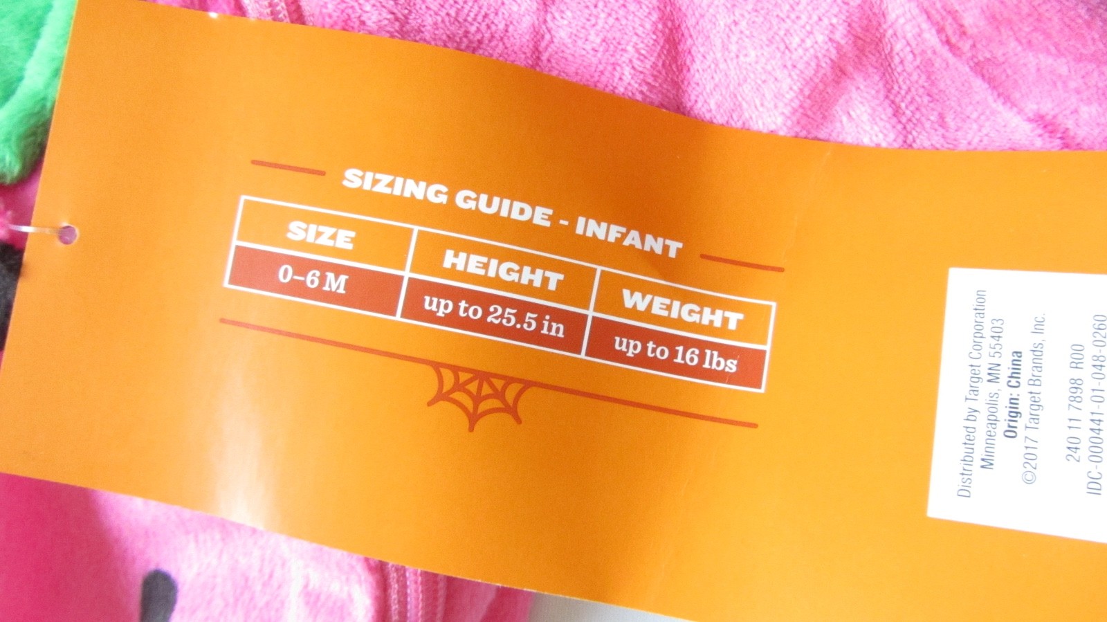 NEW Hide Eek Strawberry Strawbaby Pink Plush Halloween Costume 0-6 months