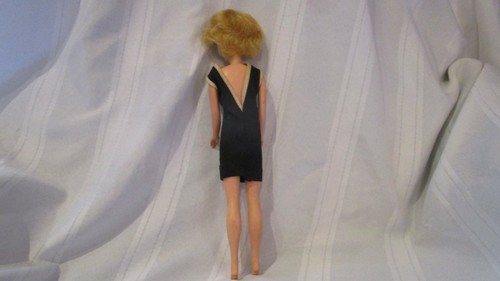 Awful Mary Makeup doll in unusual HTF black original dress