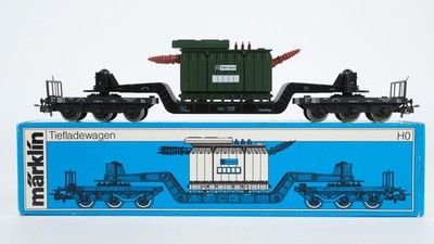 Märklin H0 4617 Tiefladewagen mit Trafo-Union DB