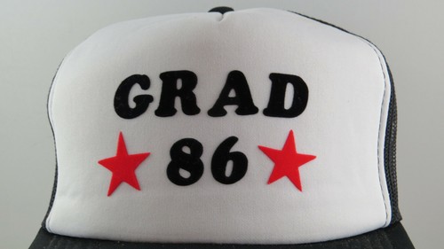 Vintage Trucker Hat - Grad 86 - Puffy Lettering - Adult Snapback