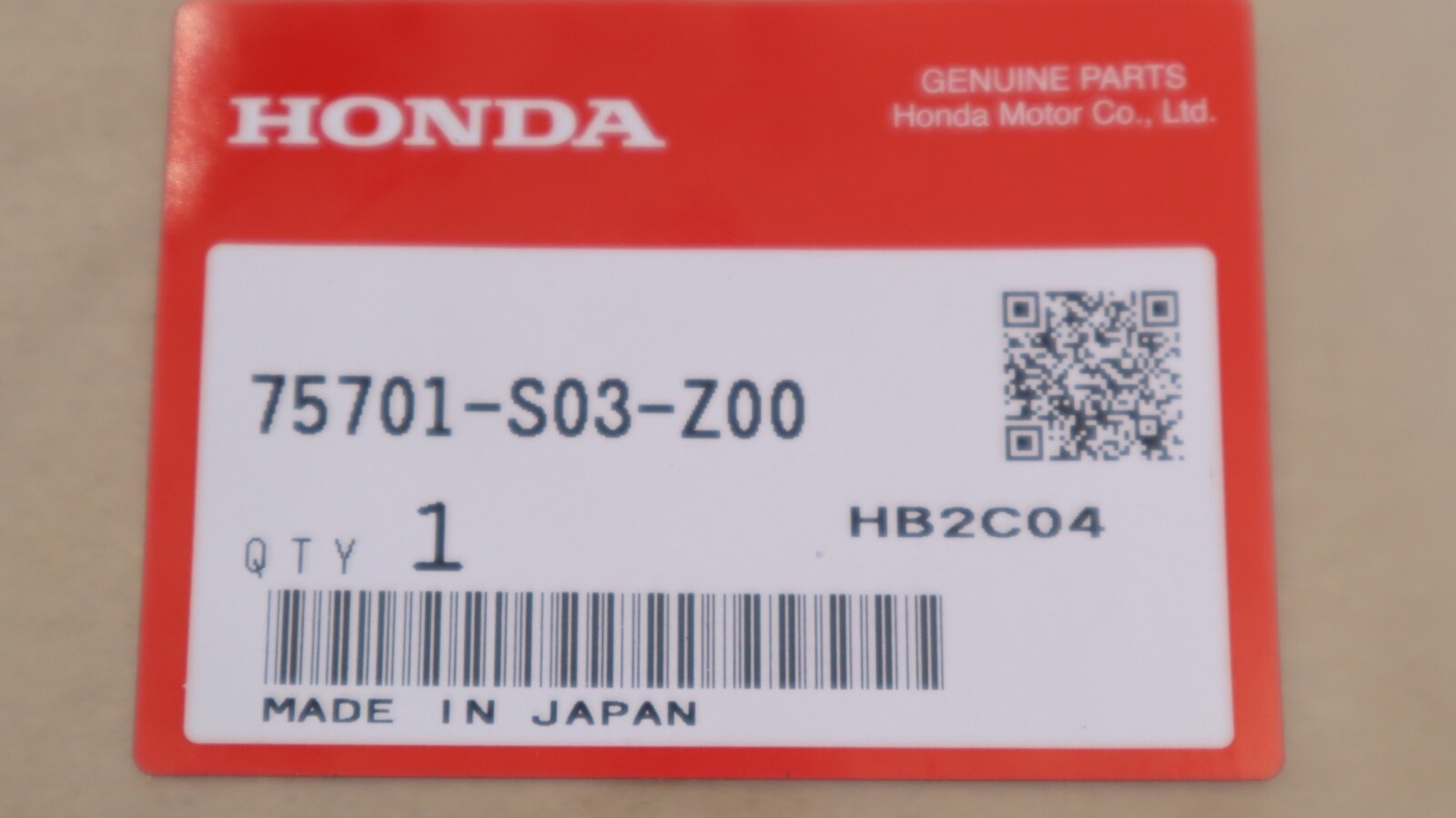 TYPE®️ Honda Genuine INTEGRA TYPE R DC2 Rear Red H Badge 75701-ST7
