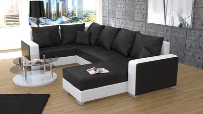 Couchgarnitur Ecksofa Couch Polster Sofa PALIO U Wohnlandschaft Schlaffunktion