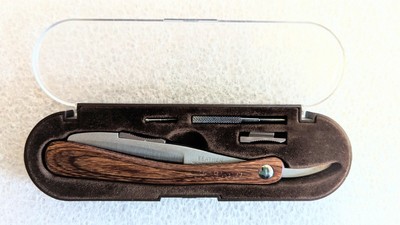Vintage Feather Safety Razor Co. LTD OSAKA Japan, Wood Handle, Original Case