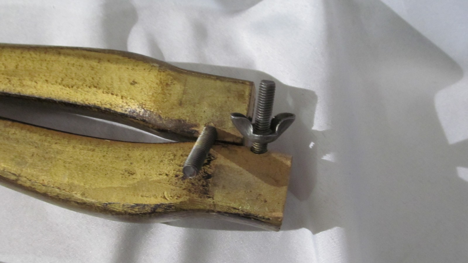 Set of 4 Vintage Wood Side Table Legs Gold Color  16.5