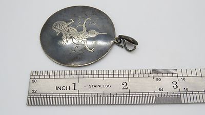 AMFARCO .925 Silver & Enamel Neillo Pendant Marked Sterling Made in Siam - H1354