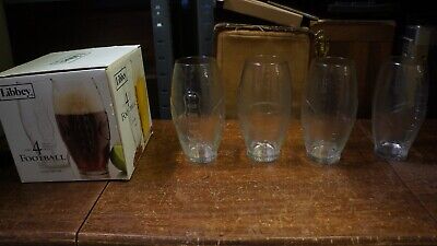 Libbey 4 pieces football party drinkware-Beer glasses-Open Box-Good Condition