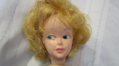 Awful Mary Makeup doll in unusual HTF black original dress