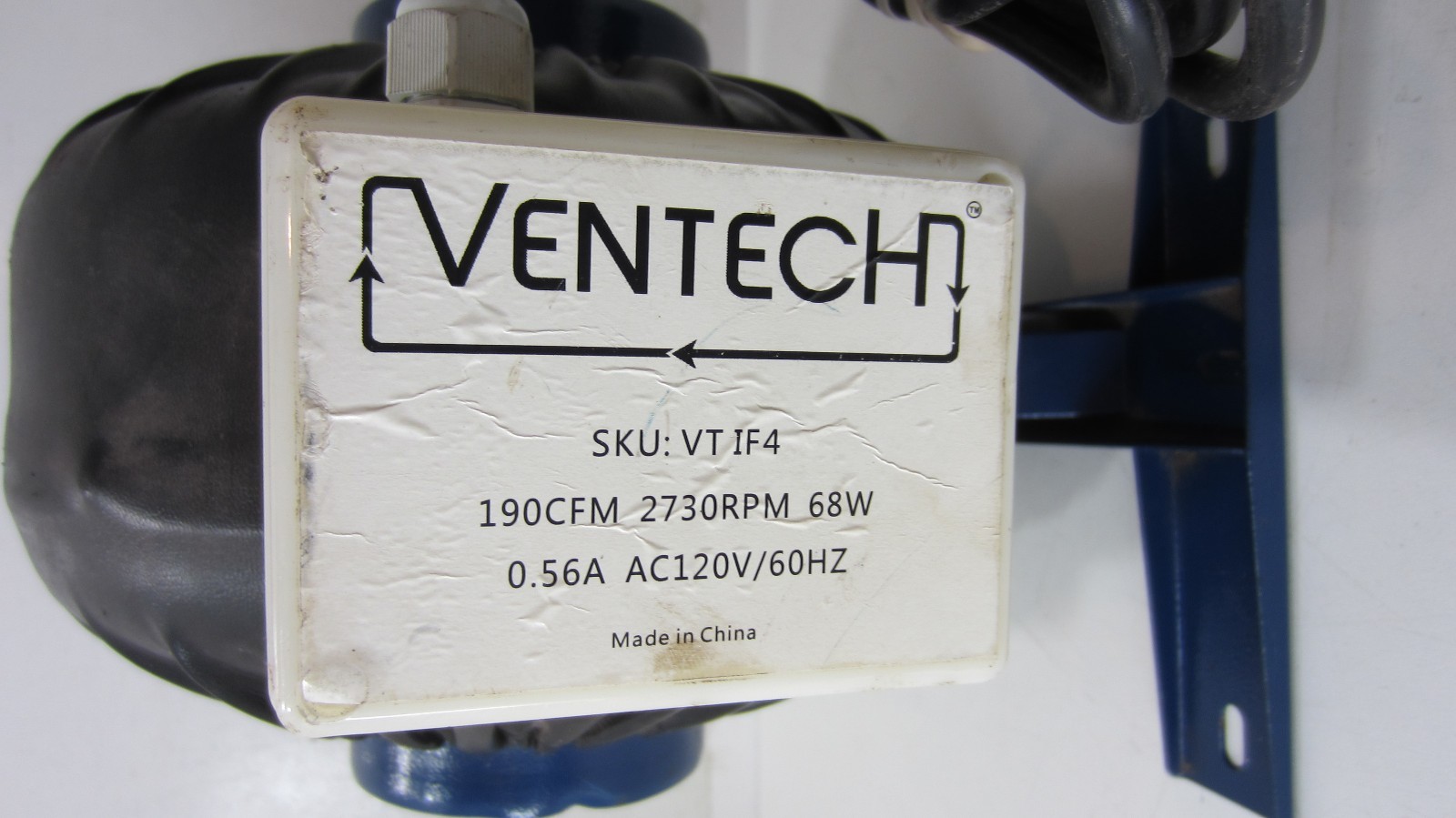 VenTech IF4 4 Inline Duct Fan 190 CFM